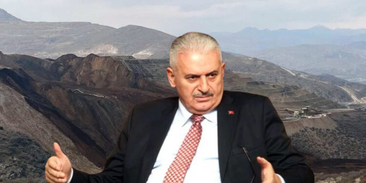 Erzincan’da çöken bir dağ ve üstünde oturan Binali