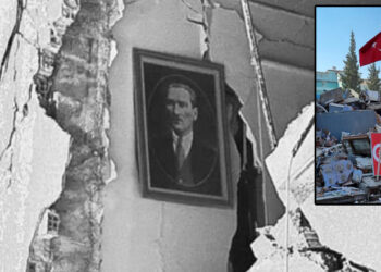 Dirilen Türk milletini gösteren iki fotoğraf