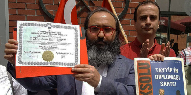 Erdoğan aday olamaz, çünkü diploması yok!